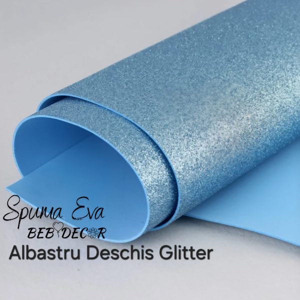Spuma Eva Glitter Albastru Deschis